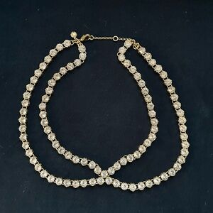 Elegant JCrew Goldtone & Rhinestone Collar Necklace - Never Worn/NWOT